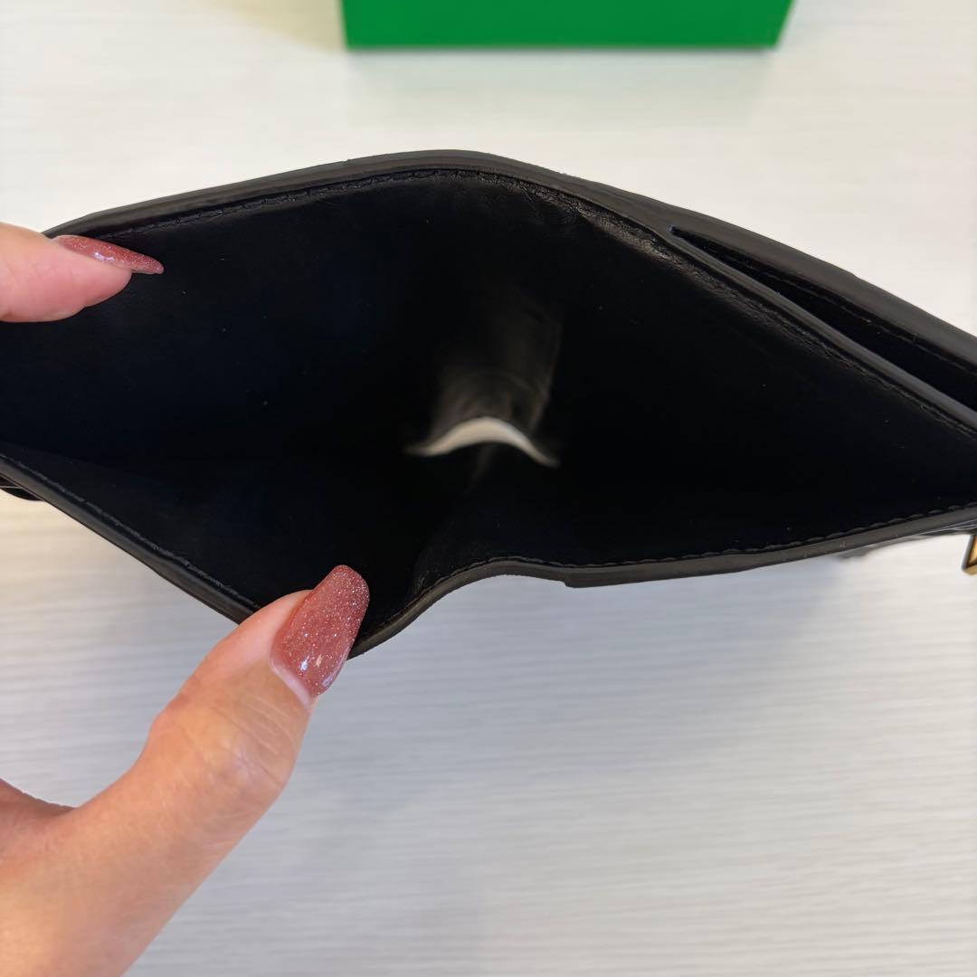 ボッテガヴェネタ / カセット スモール 二つ折りウォレット / ブラック