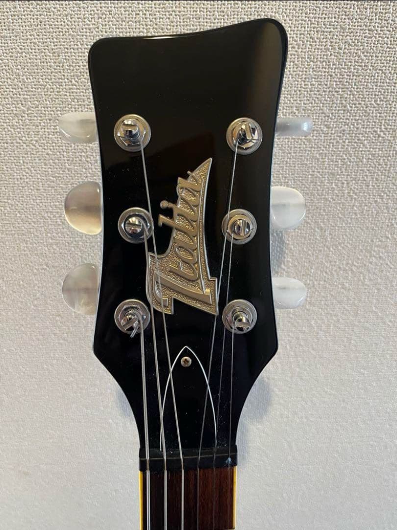 ダークブルー セミホロウボディ エレキギター