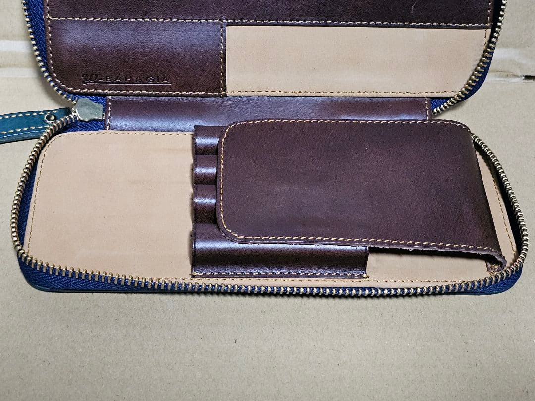 バハギア　ペンケース　ラウンドジップ型　プエブロ　オルテンシア