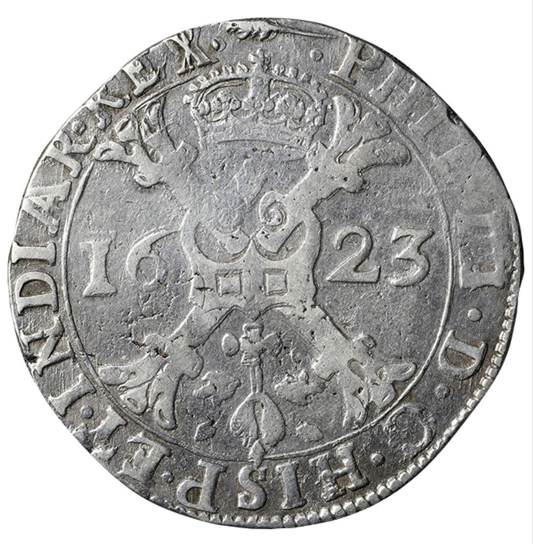 『並品』スペインネザーランドパタゴン銀貨（1623年）