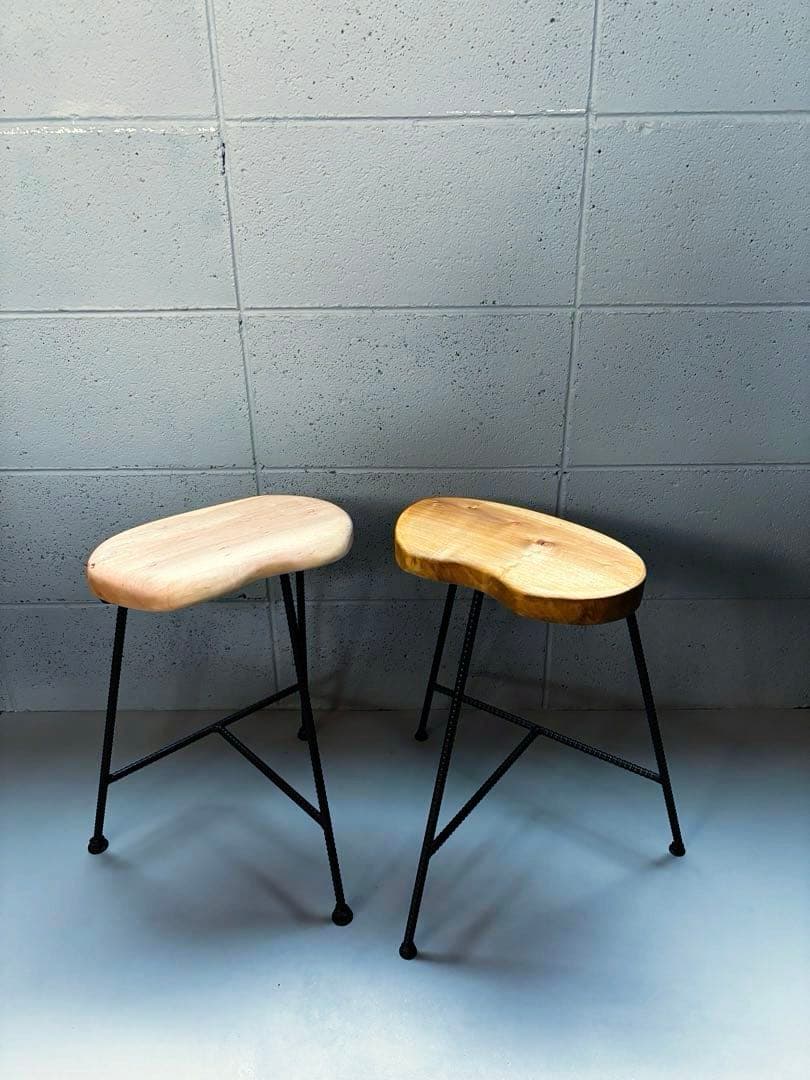 天然木スツールハンドメイドセット売り価格10500円お買い物観葉植物スタンド