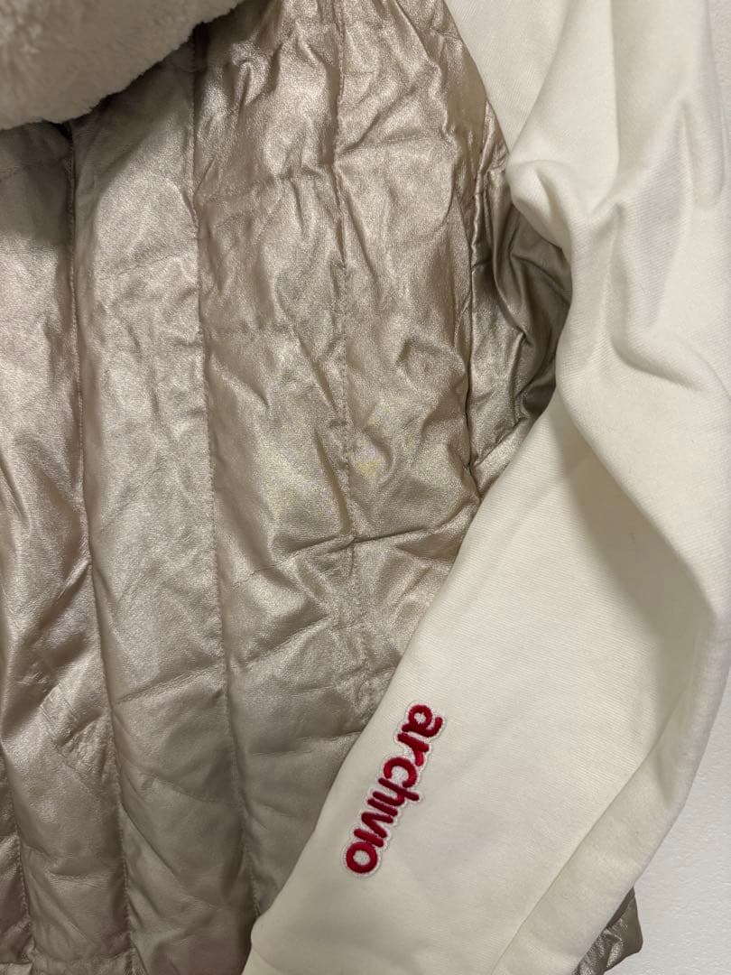 アルチビオ　フード付きジャケット 38 シルバー/ホワイト