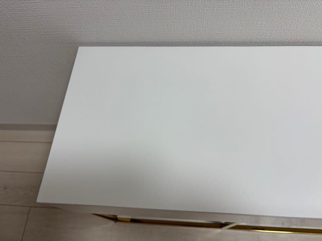 【美品】フランフラン　レーヌテレビボード2 TV台　大理石調　ゴールドフレーム