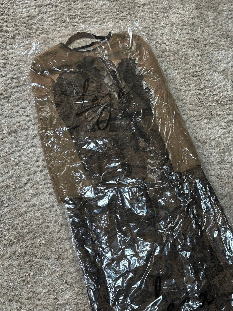 Leja レースパーティードレス ブラック/ベージュ