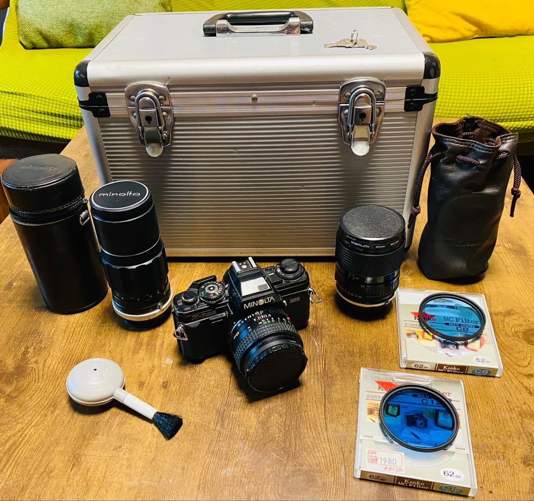【値下げ】　Minolta X-700 ミノルタ　一眼レフカメラ レンズ3本付き