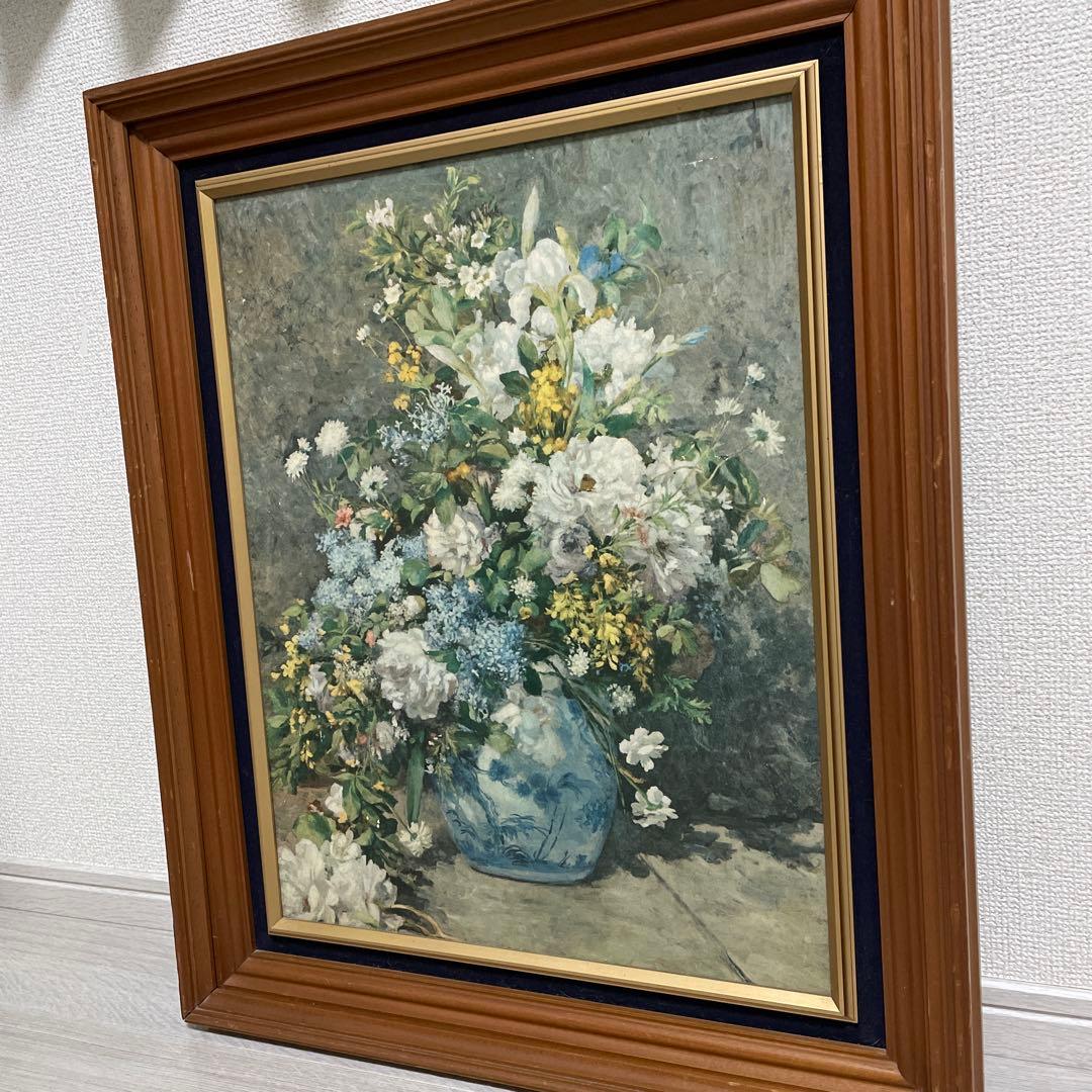 ルノワール　春のブーケ　春の花束　油彩画風　P10 複製画