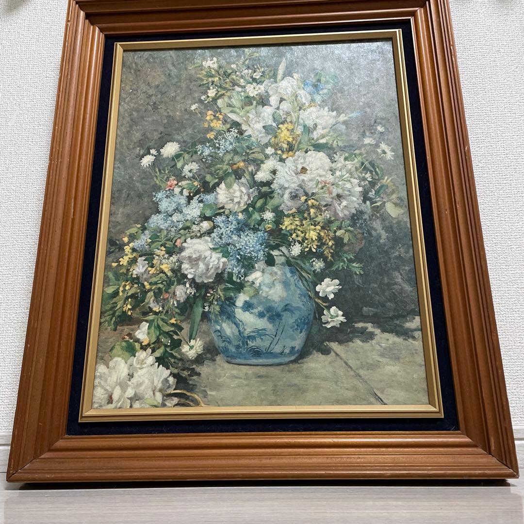 ルノワール　春のブーケ　春の花束　油彩画風　P10 複製画