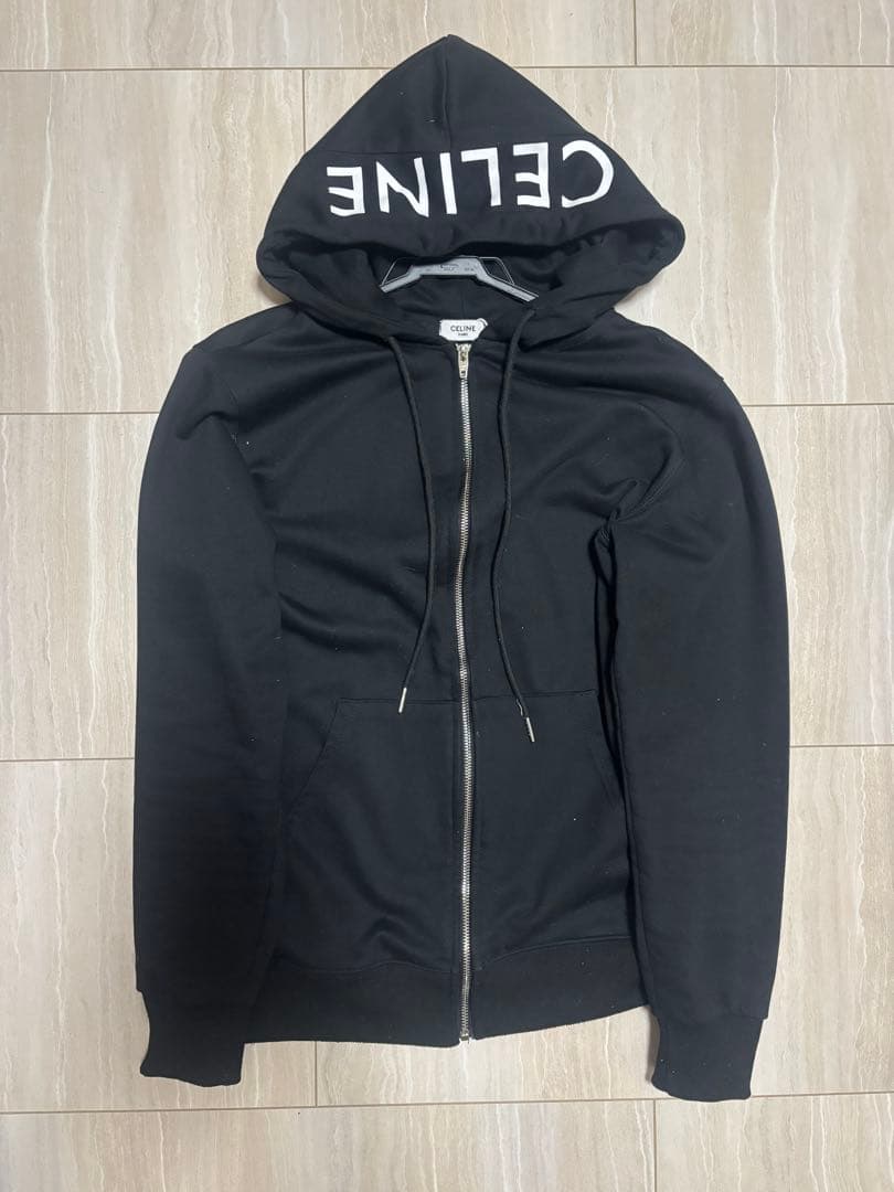 CELINE フード付きパーカー 黒