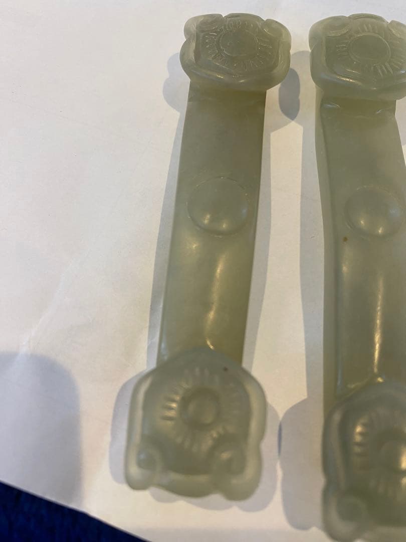 古白玉彫刻如意2点セット85g TA1159