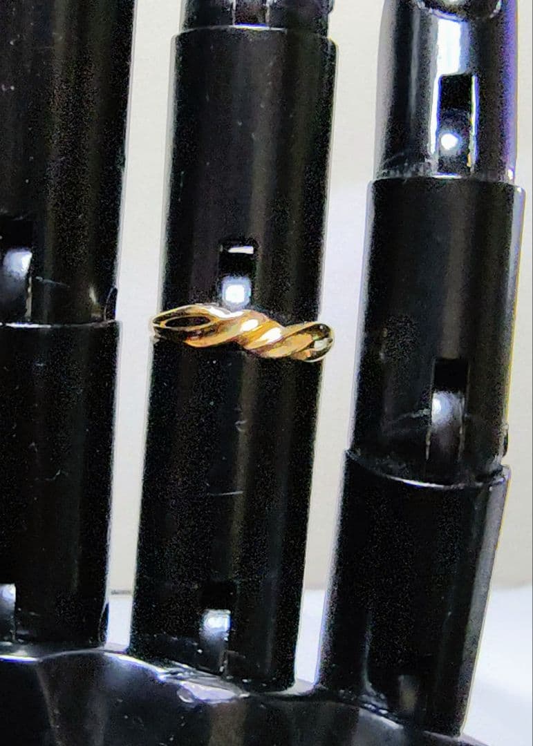 ゴールド K18 デザインリング　指輪サイズ18号　訳あり品【中古・お買得品】