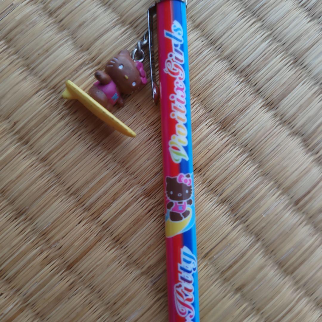 ハローキティ シャープペン チャーム付き　2000年製　日焼けキティ　平成レトロ