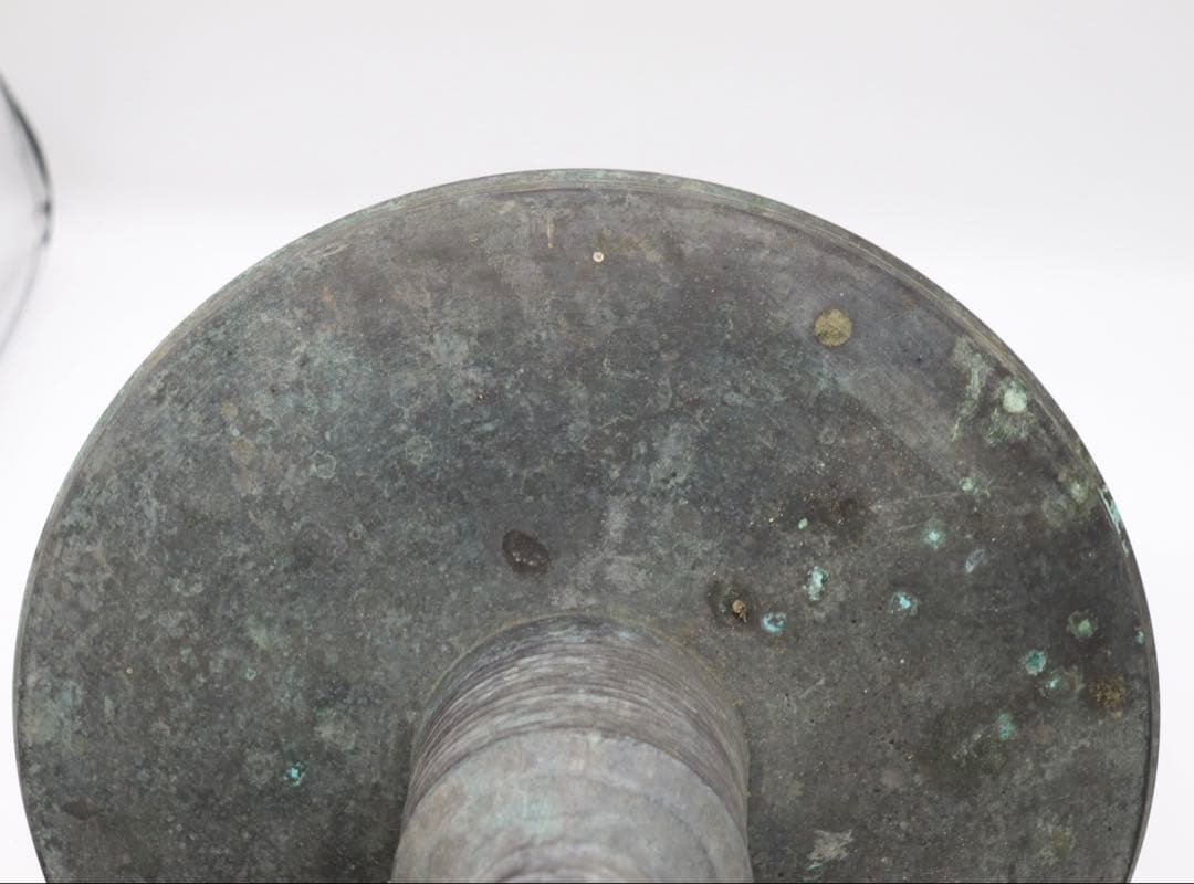 時代　銅製　薄端　花器　茶道具　送料込み250920