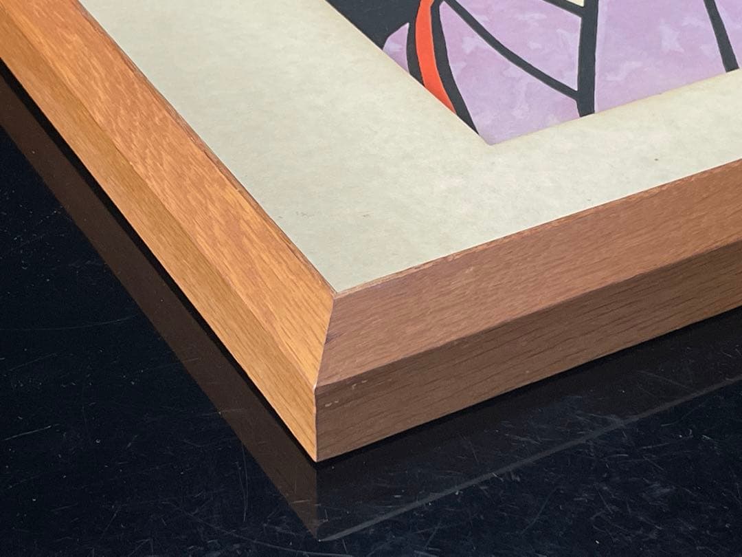 切り絵画家　滝平二郎　『大原女』　木版画　本人鉛筆サイン有　紅葉に美人