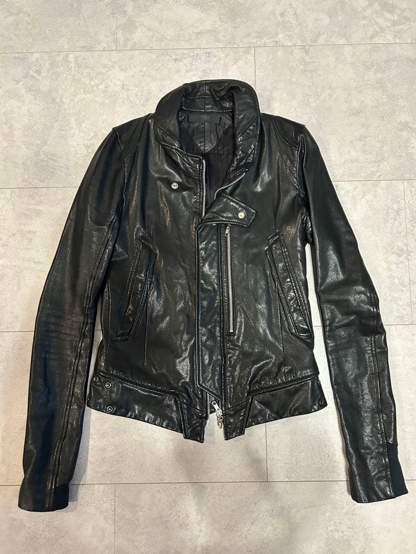 EKAM エカム レザージャケット ライダースジャケット ラムレザー ブラック黒