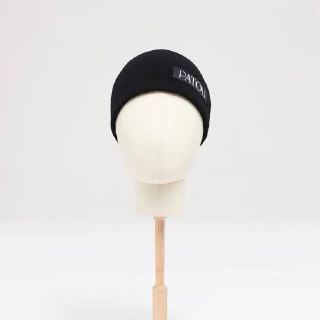 PATOU 黒 ニット帽 ビーニー