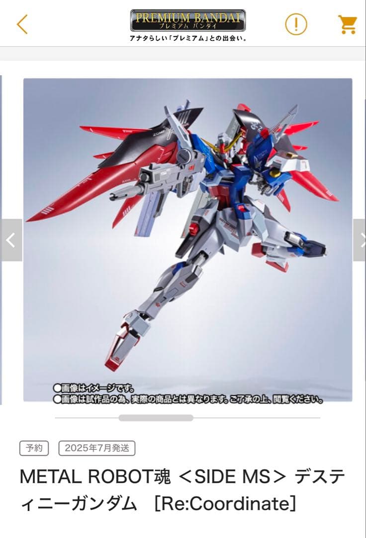 メタルロボット魂デズティニーガンダム＆光の翼セット(Re:Coordinate)