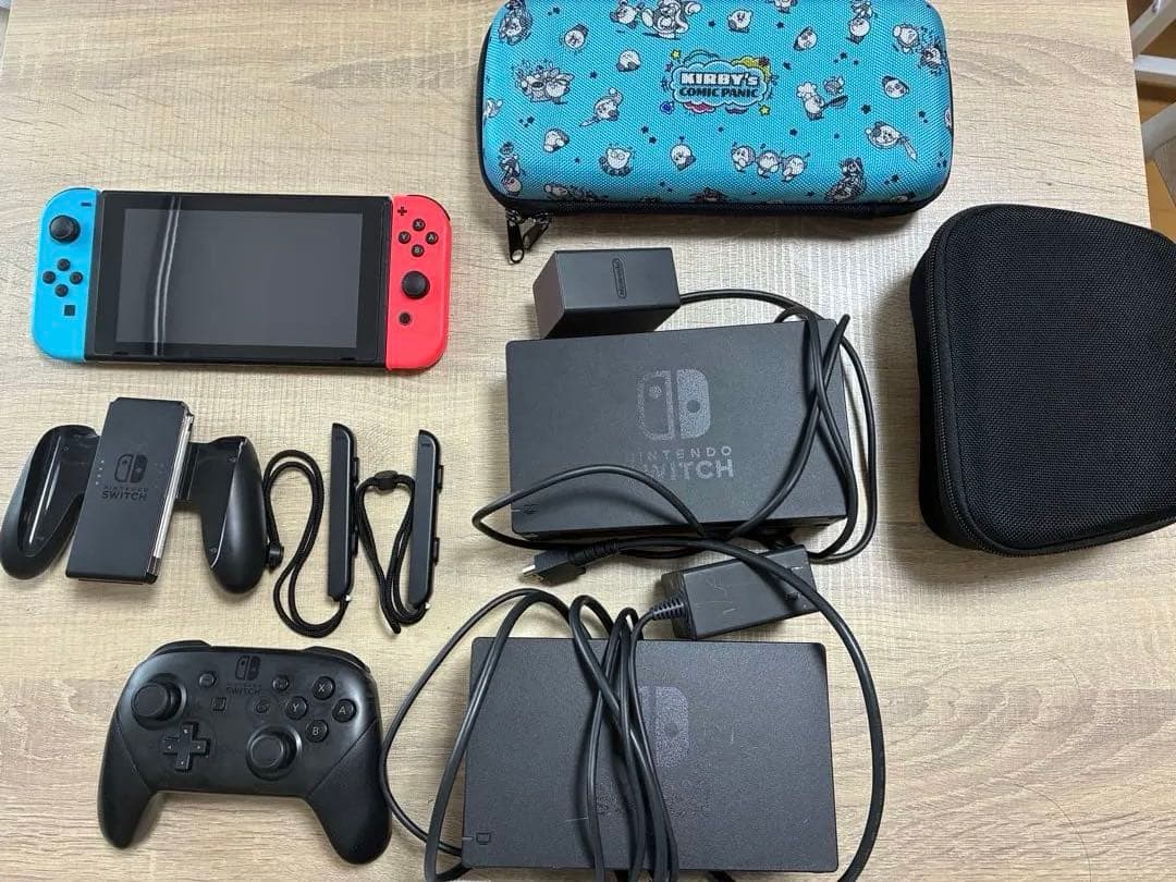 Nintendo Switch 本体 周辺機器赤/青 プロコントローラー付き