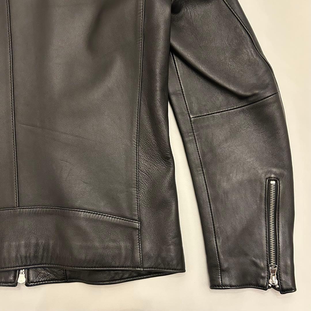 STUDIOUS ブラック レザー シングルライダース