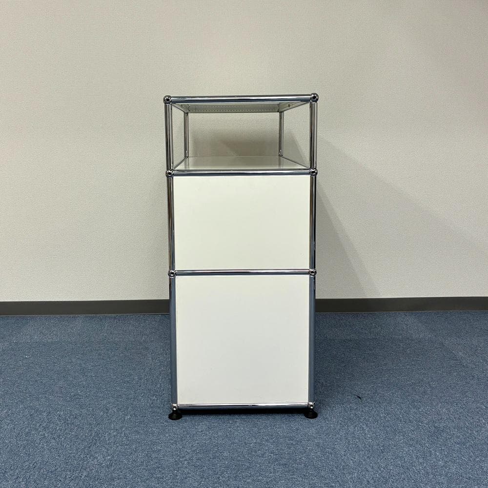 中古 USMハラー｜キャビネット サイドボード 1列3段 ピュアホワイト