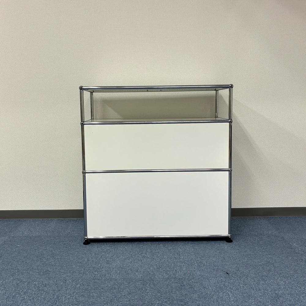 中古 USMハラー｜キャビネット サイドボード 1列3段 ピュアホワイト