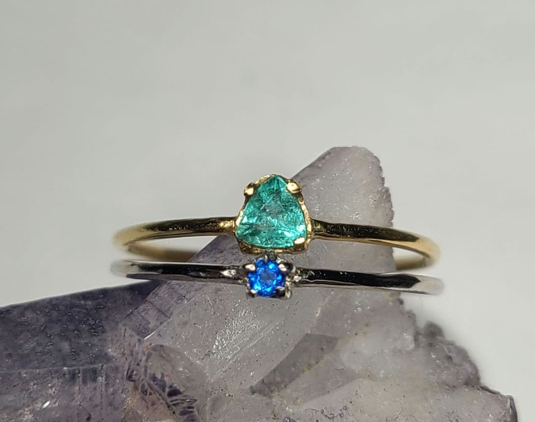 もちこ★バターリャパライバトルマリン&アウイナイト★ リングオーダー