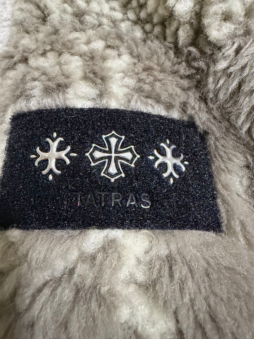 新品　タトラス　ボアジャケット　バンダナ柄　グレー　ブランドアウター　メンズ