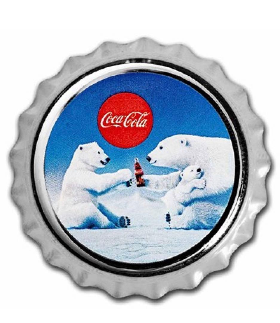 プレミア　コカコーラ　ホッキョクグマ　ボトルキャップ　オーナメント　ボックス付き