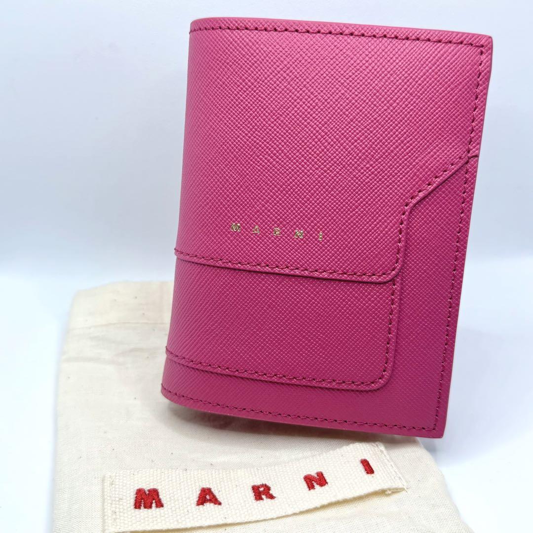 【新品未使用】希少 MARNI マルニ サフィアーノ ウォレット コンパクト財布