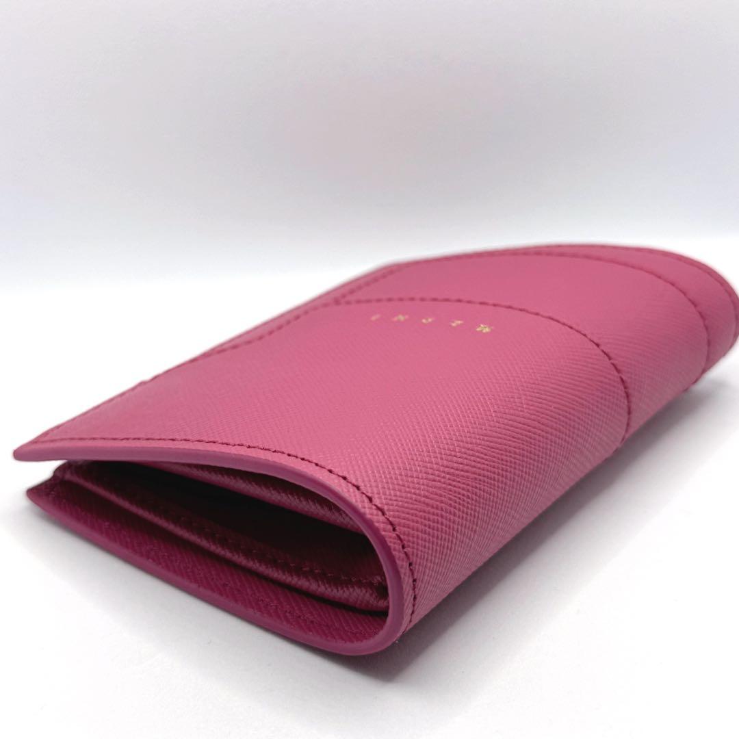 【新品未使用】希少 MARNI マルニ サフィアーノ ウォレット コンパクト財布