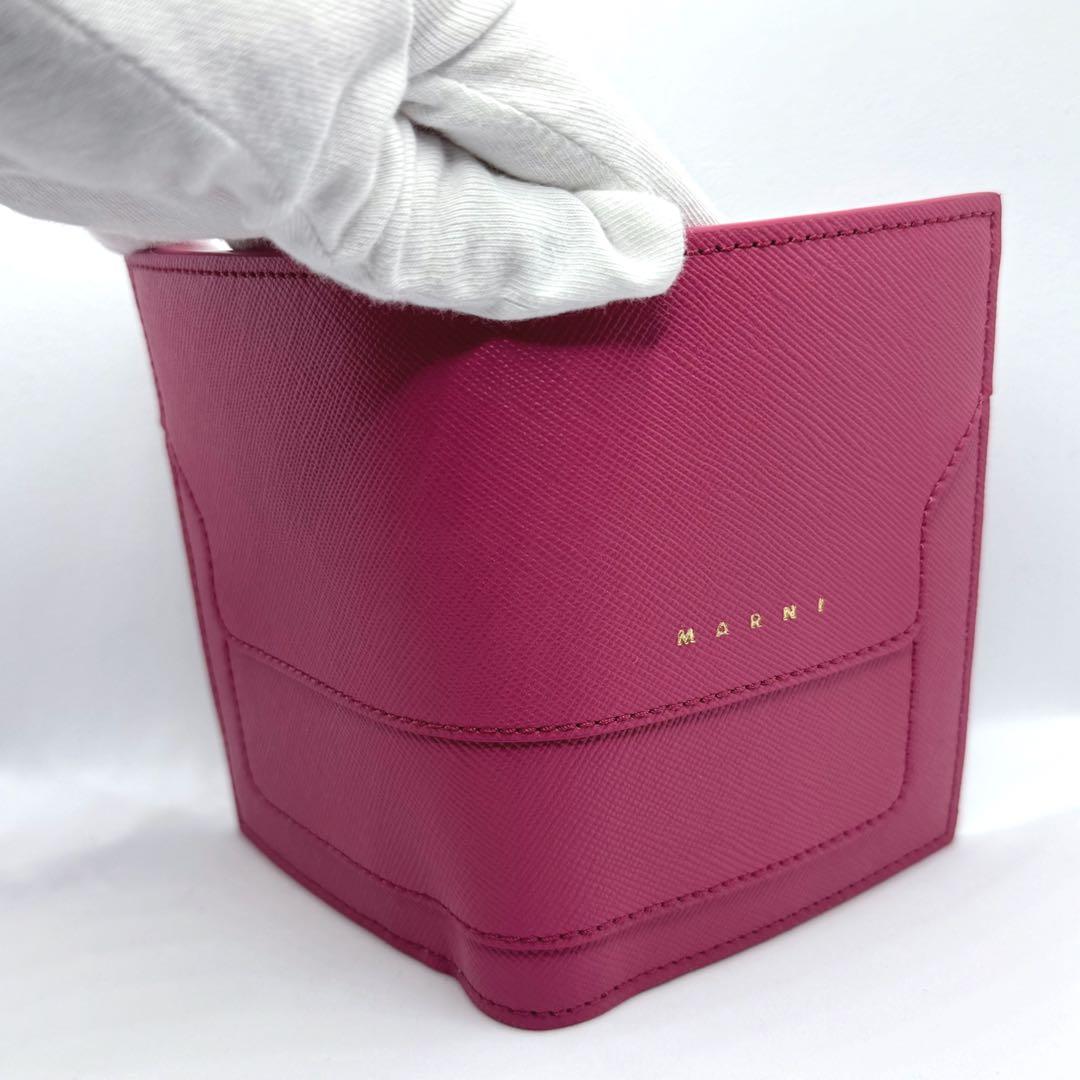 【新品未使用】希少 MARNI マルニ サフィアーノ ウォレット コンパクト財布