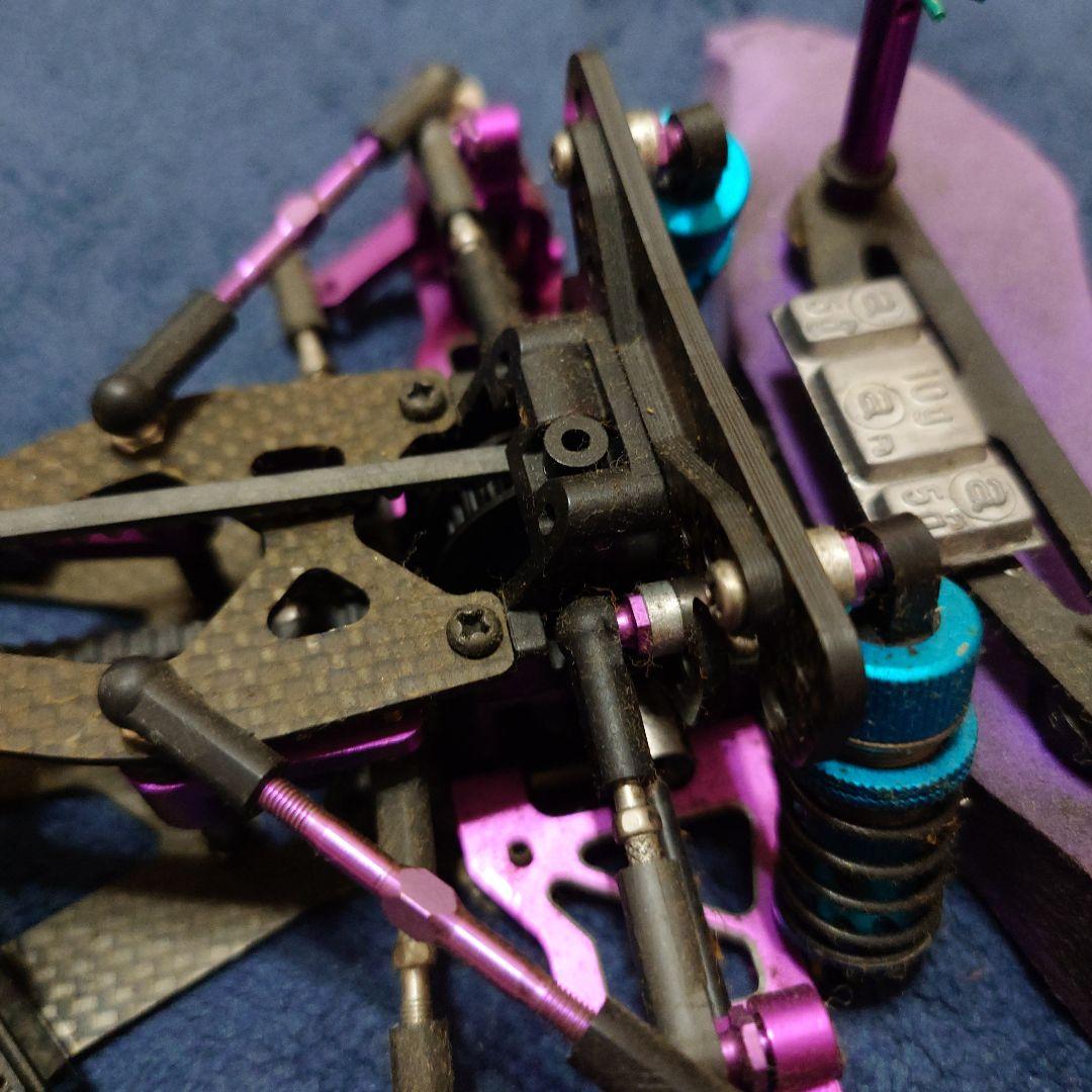 ラジコンドリフト　シャーシ改フルバージョン　電動ラジコンカー ブラック/パープル