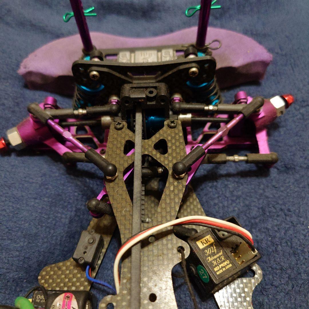 ラジコンドリフト　シャーシ改フルバージョン　電動ラジコンカー ブラック/パープル