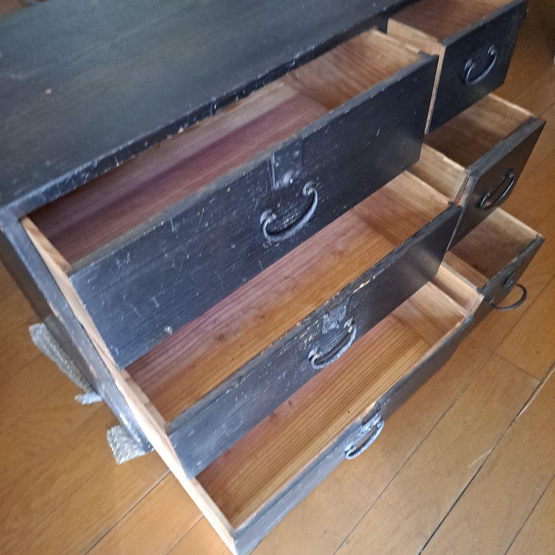 明治12年 　お誂え箪笥　鍵付 6段　引き出し　武田庄右衛門依頼品