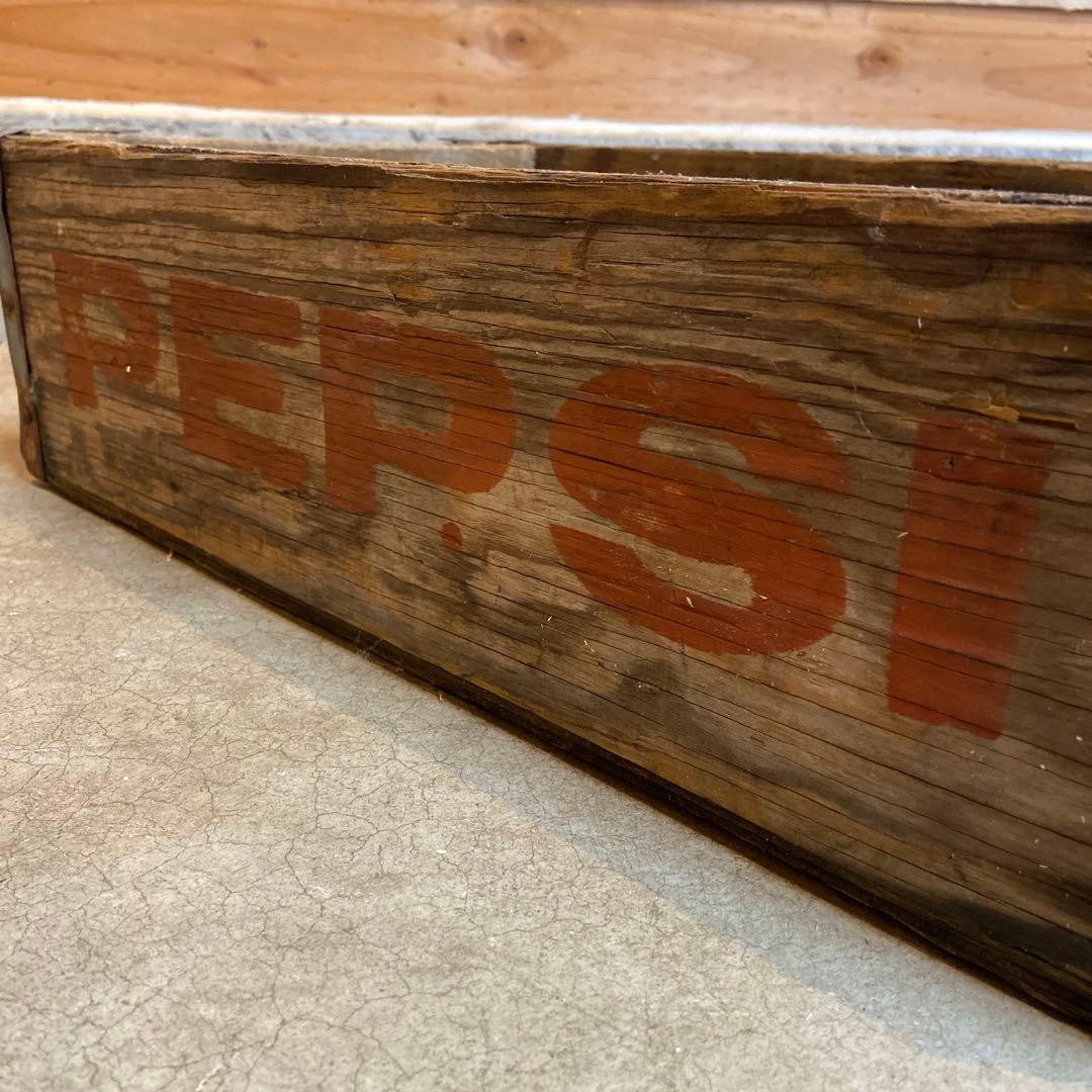 アメリカヴィンテージ　木製飲料箱　ペプシ