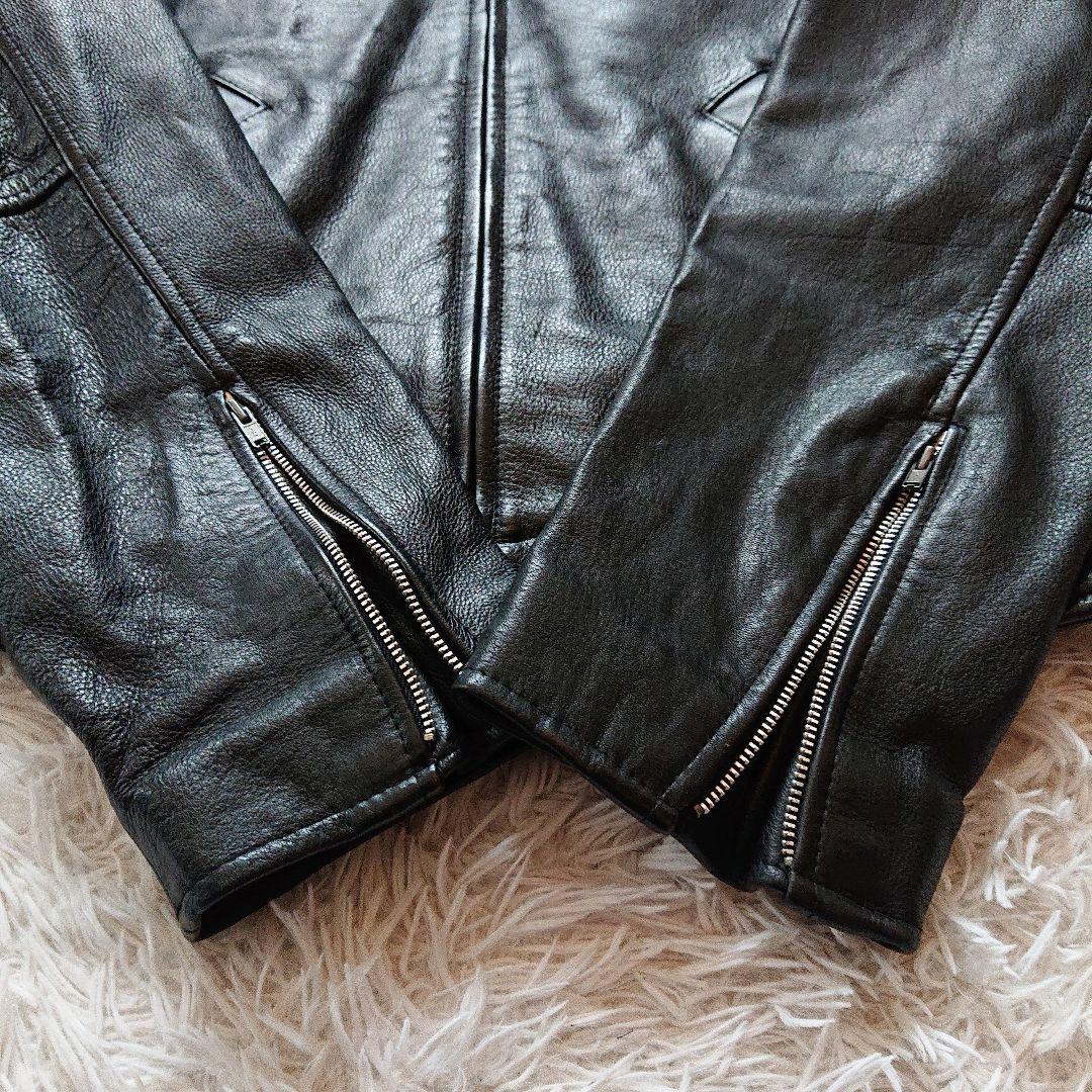 AKさま　90s ポールスミス ライダース レザージャケット 牛革 ブラック L