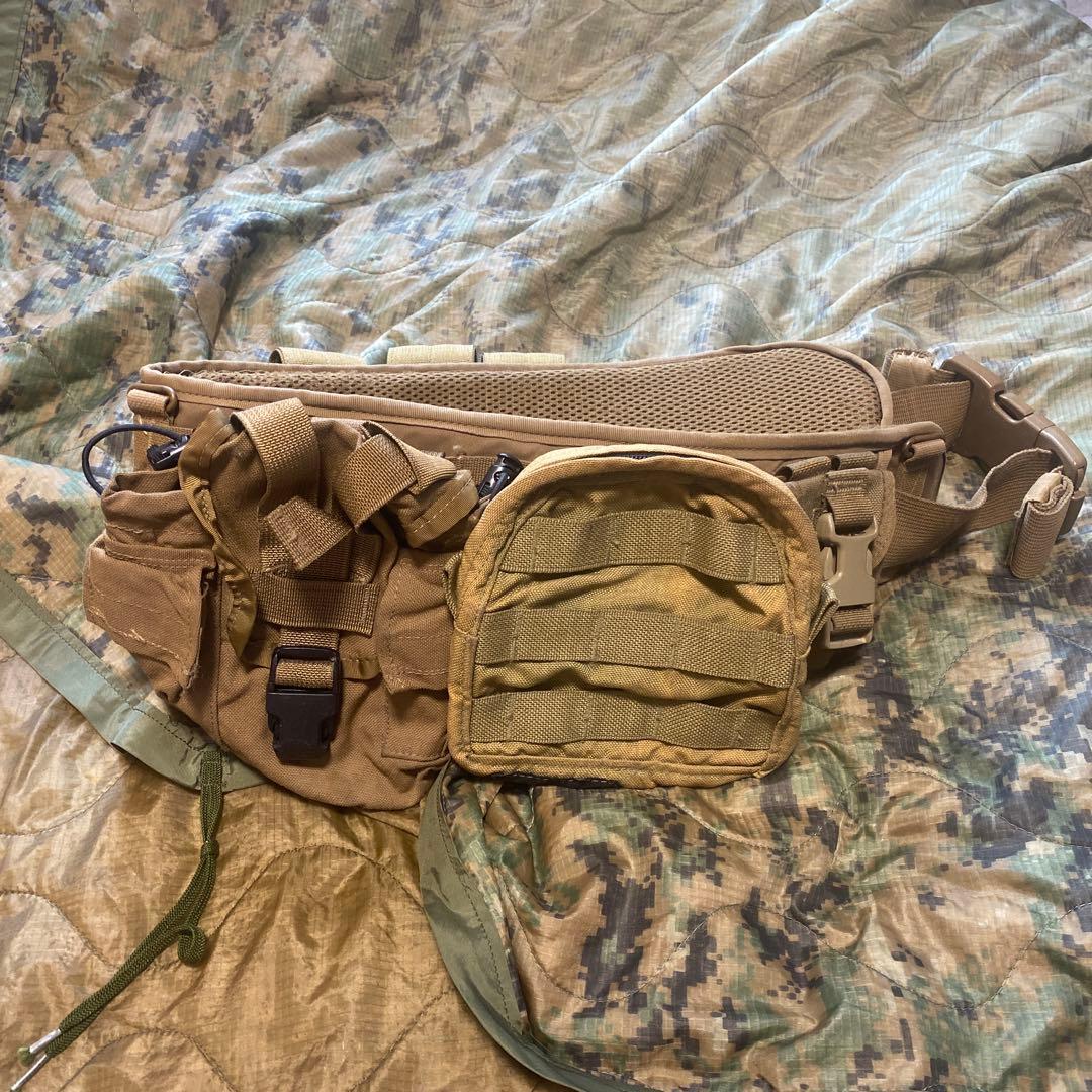 【米軍放出品】USMC ベルト MサイズSUB BELT コヨーテブラウン
