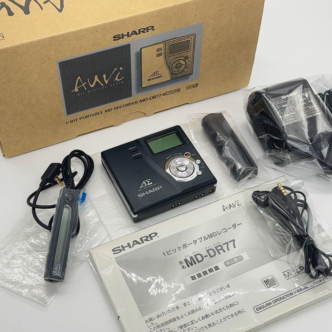 美品 SHARP シャープ MD-DR77 ポータブルMDプレイヤー