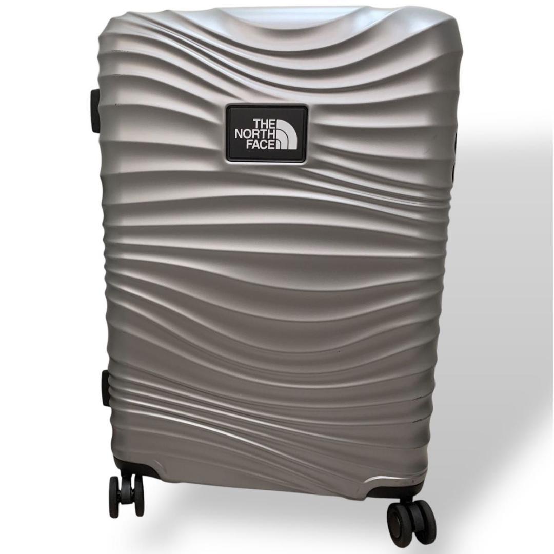 美品 ノースフェイス スーツケース TSAロック 24インチ 約65L シルバー