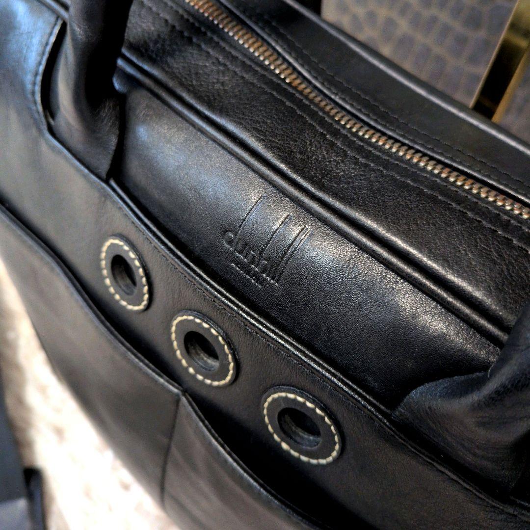 dunhill ダンヒル ビジネスバッグブリーフケース 本革 A4可 黒