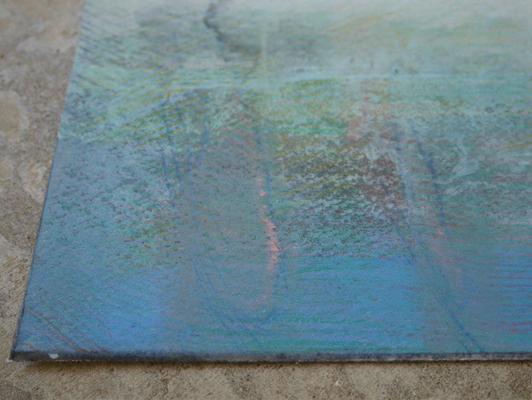 原画　抽象的　パステル画