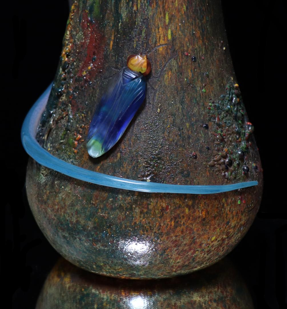 ドーム・ナンシー 瓢箪フォルム 昆虫意匠コロシント 特大置物 36cm2.2kg