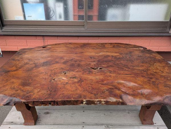 Y【ビンテージ】屋久杉？ テーブル 座卓 天然木 一枚板 ちゃぶ台 インテリア