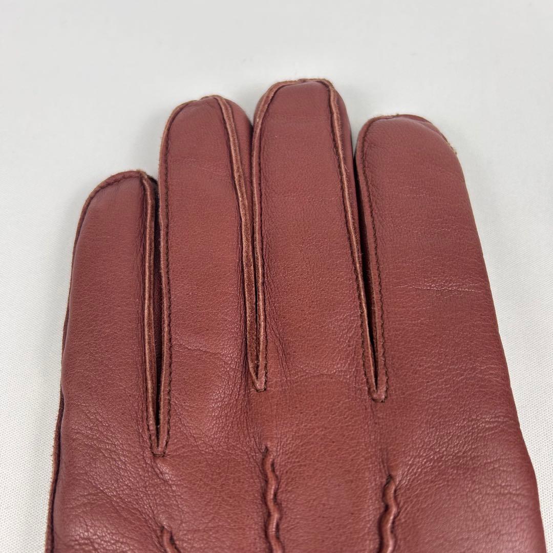 【未使用】デンツ グローブ 羊革 ラビットファー 23cm イングリッシュタン