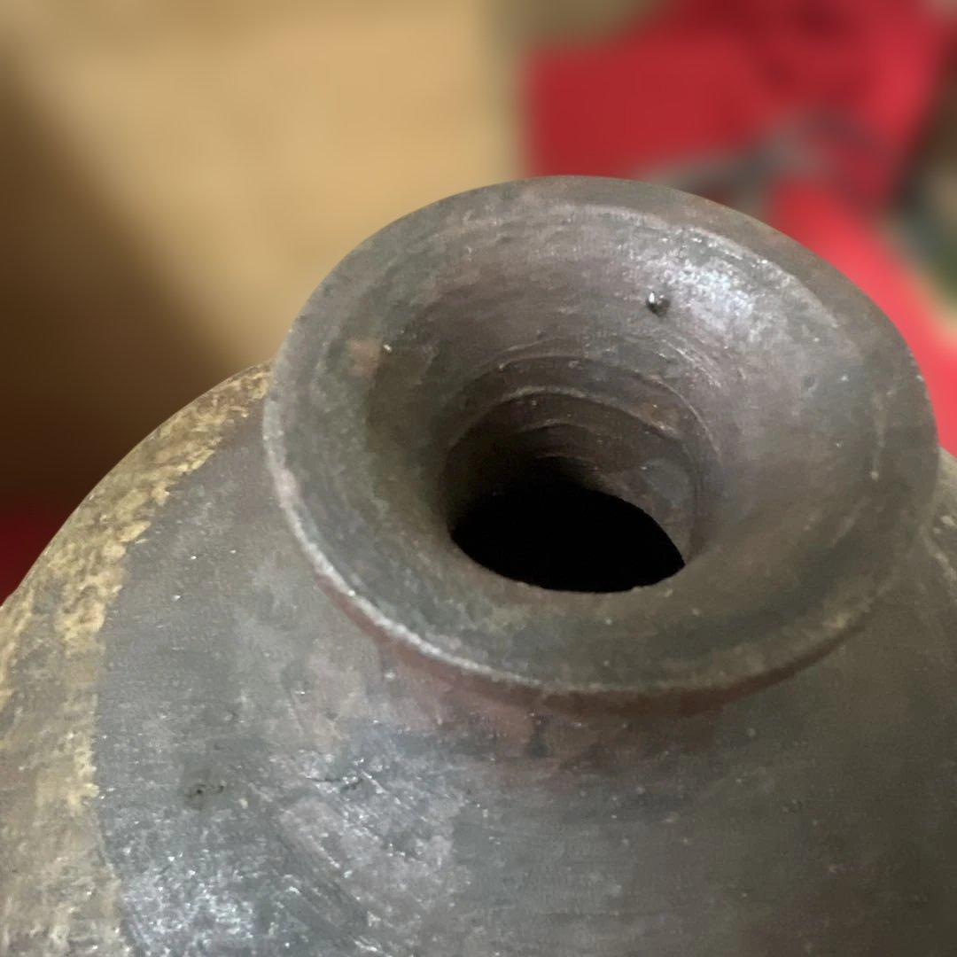 古備前 備前焼 江戸初期 桂又三郎 蕪徳利 鑑定箱 窯印丸