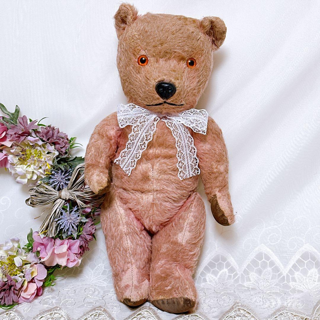 ❤️1950年代❤️しっかりピンクのチルターンベアCHILTERN アンティークベア