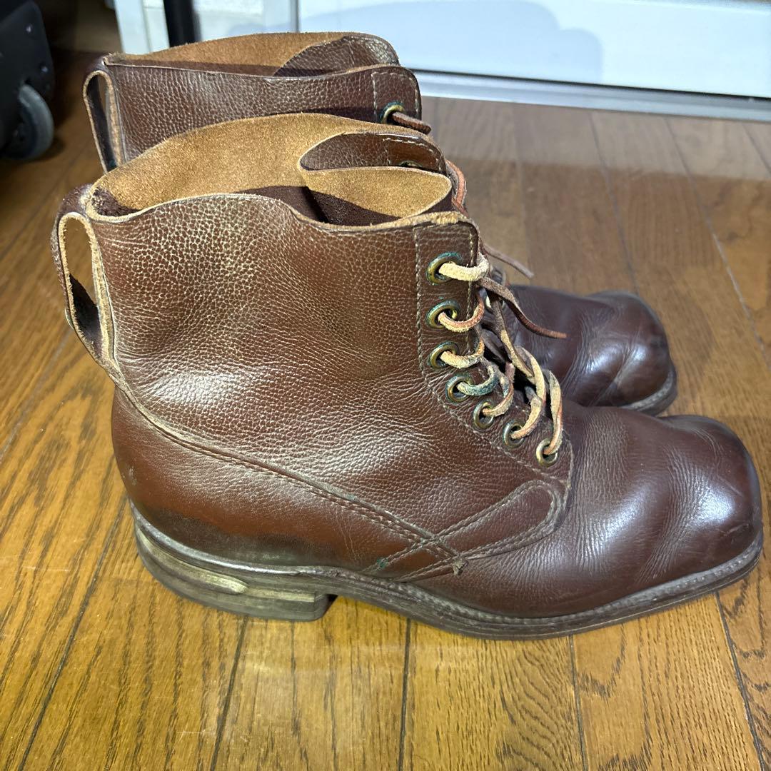 スウェーデン軍　実物　コンバットブーツ　軍靴　ヴィンテージ　ワークブーツ　50s