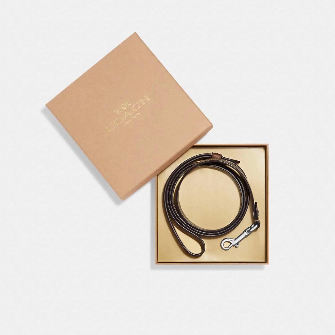 革 ボックス ラージ ペット リーシュ シグネチャー 犬用新品 リード コーチ