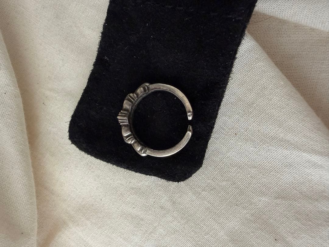 クロムハーツ ベビークラシックダブルフローラルクロスリング 20号