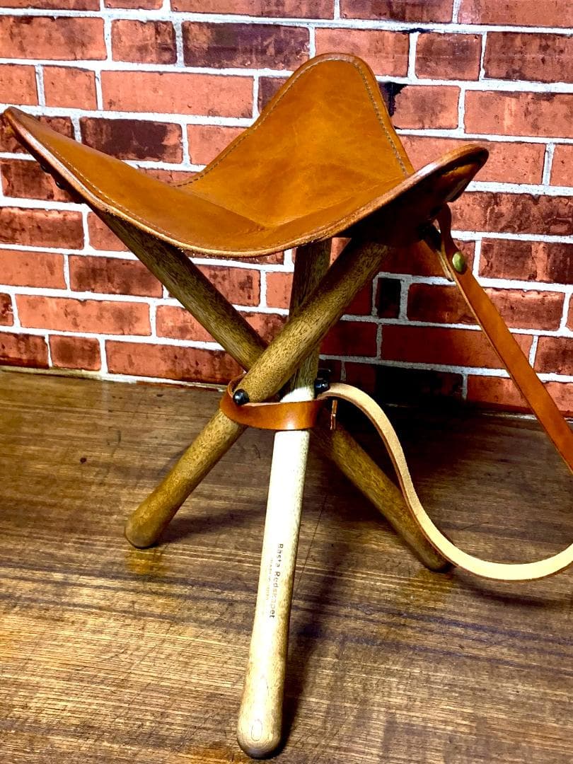 【焚き火チェア】エイジングヌメ basta_redskapet ブラウン 中古