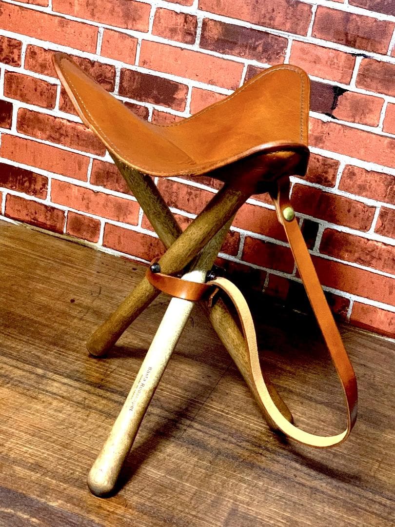 【焚き火チェア】エイジングヌメ basta_redskapet ブラウン 中古